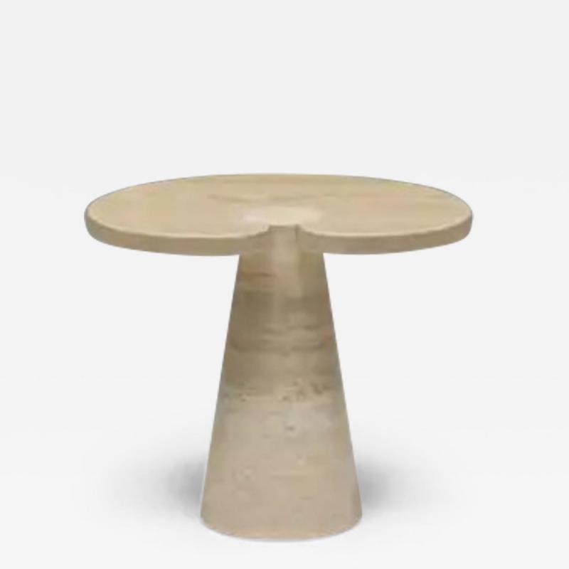 Angelo Mangiarotti Travertine Side Tables by Angelo Mangiarotti Italy 1970s