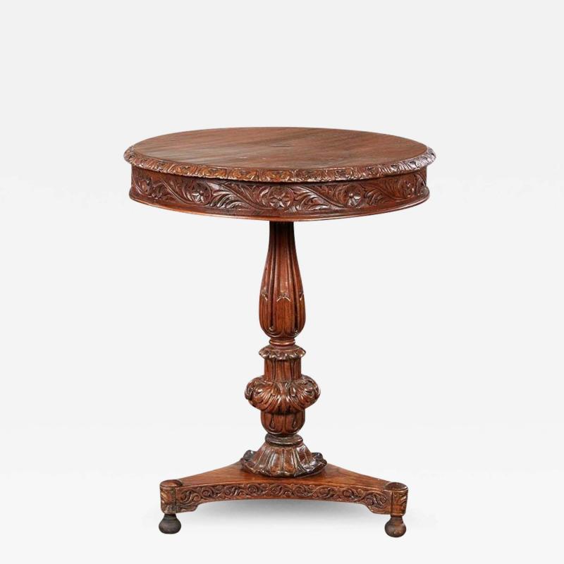 Anglo Indian Specimen Rosewood Carved Table