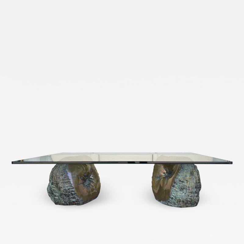 Anita Tullio Bronze Rock Coffee Table France 1970s