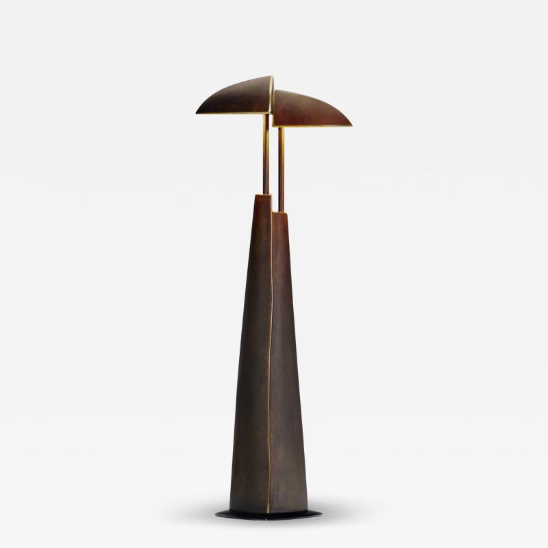Annette van Gessel Solid Cast Brass Ara Table Lamp by Mies van Gessel The Netherlands 1990s