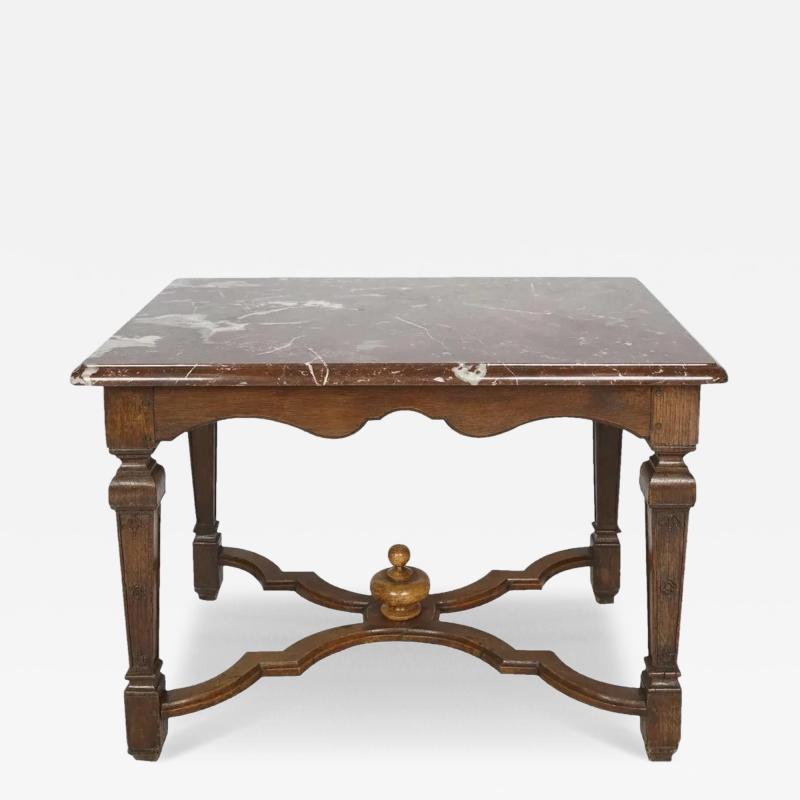Antique 18th C French Country Marble Top Table