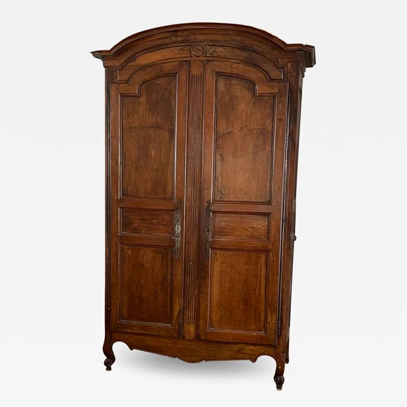 Antique 18th C Italian Fruitwood Armoire Linen Press