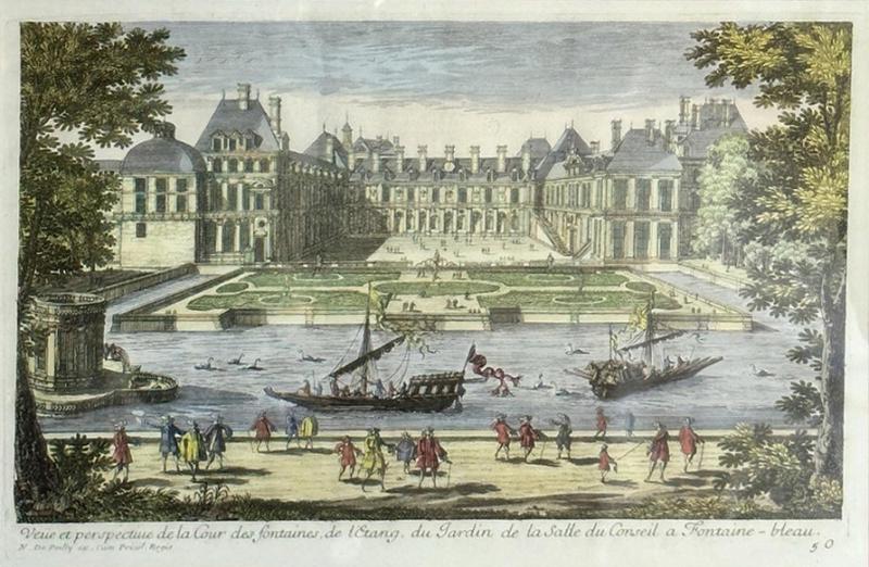 Antique 18th C N De Poilly Hand Colored Print