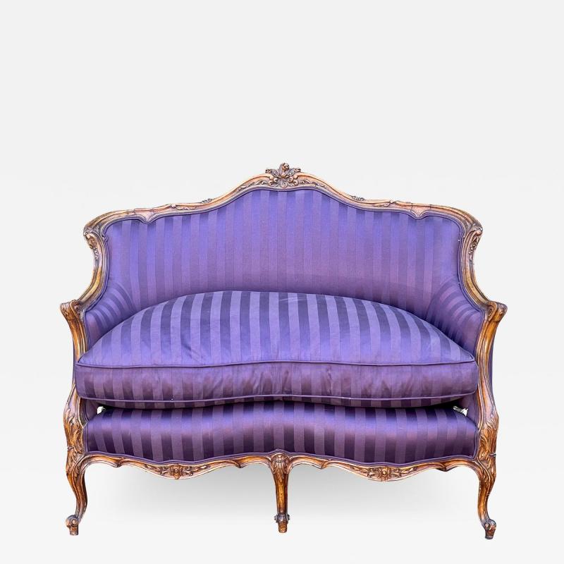 Antique 19th C French Provincial Petit Sofa Settee