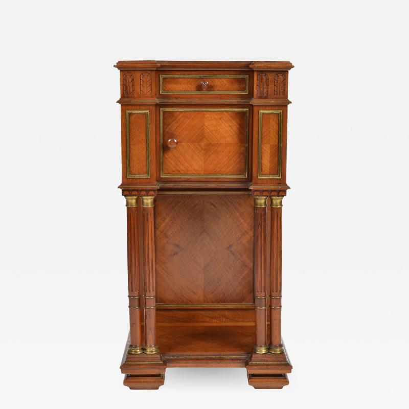 Antique 19th C French Walnut Cabinet Night Stand Napoleon III period 