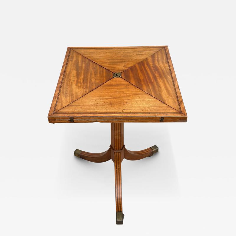 Antique 19th C Georgian Handkerchief Games Table