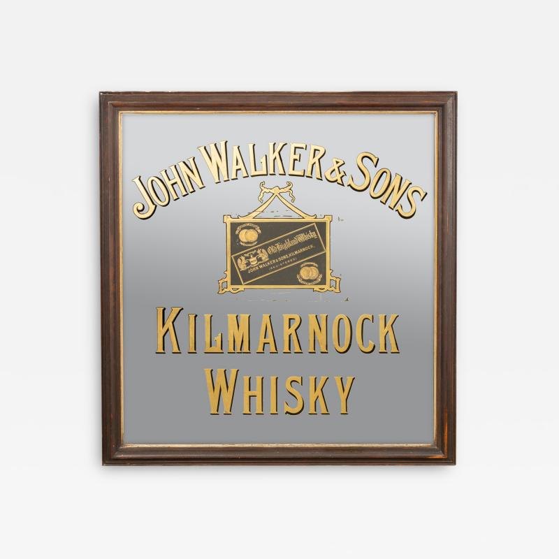 Antique 20thC John Walker Highland Whisky Mirror c 1900