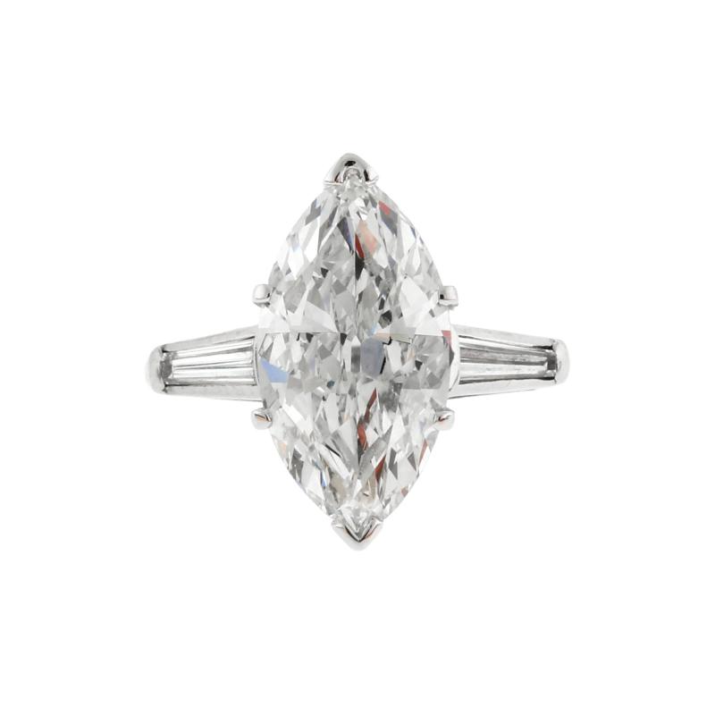 Antique 4 carat Marquise Cut Diamond Ring