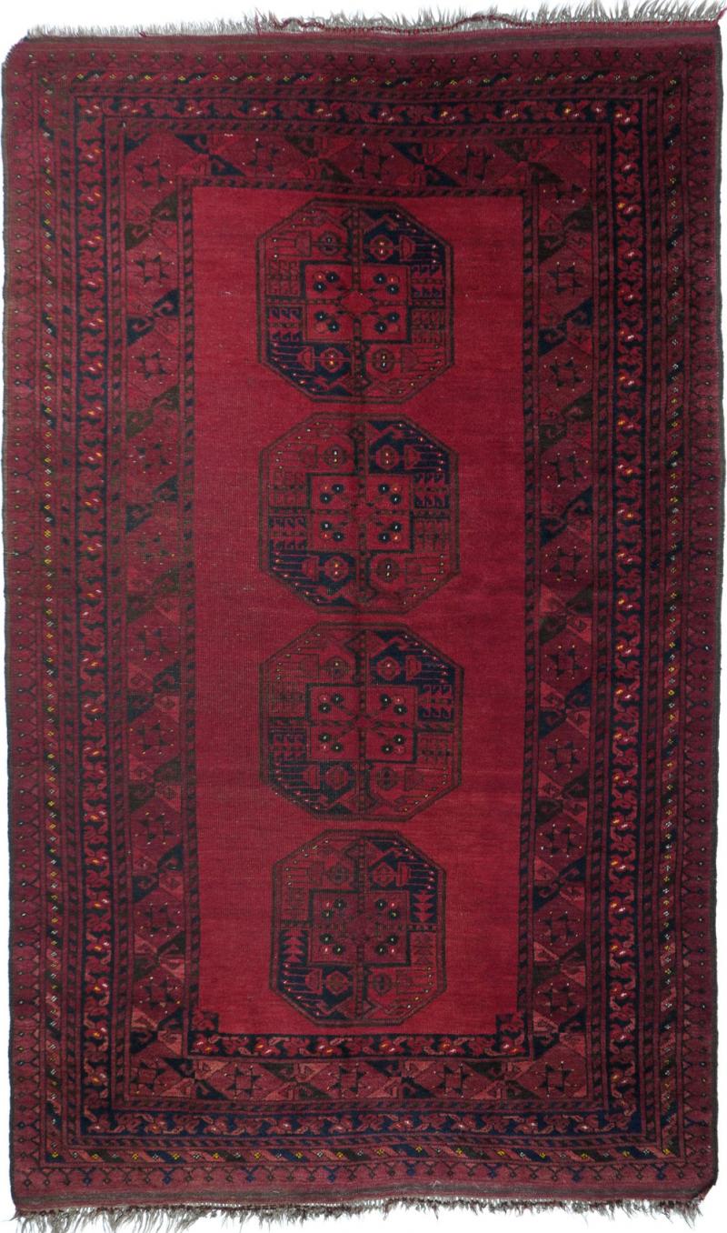 Antique Afghan Rug 50 x 82
