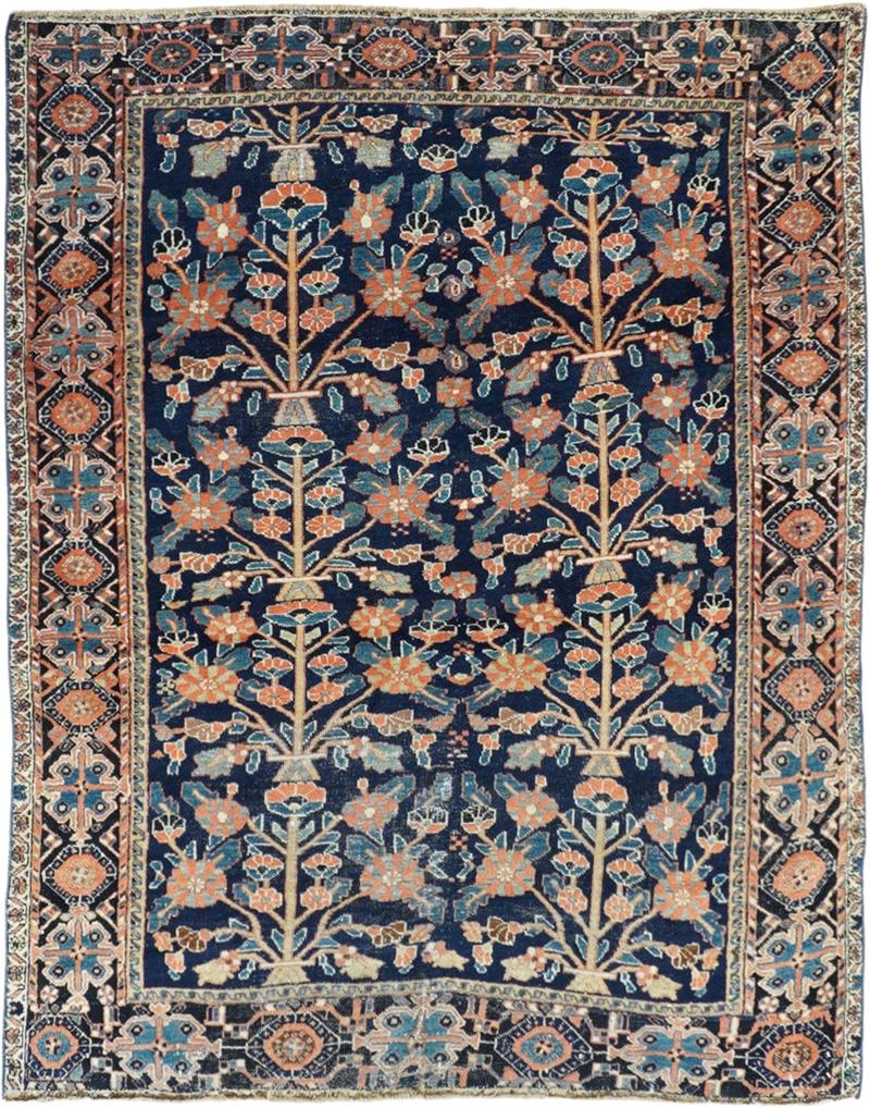Antique Afshar Rug 3 11 x 5 0 