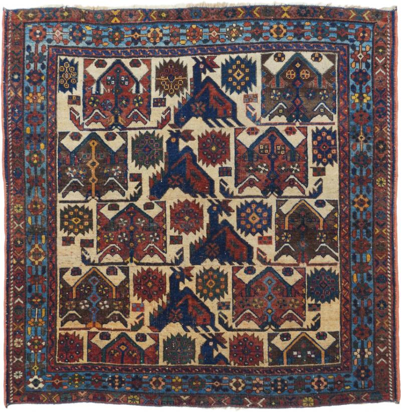 Antique Afshar Rug 3 5 x 3 7 