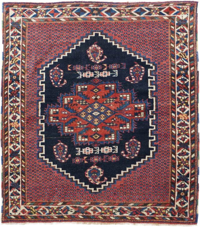 Antique Afshar Rug 3 6 x 3 10 