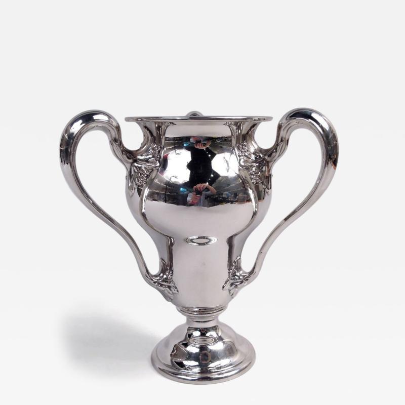 Antique American Edwardian Art Nouveau Sterling Silver Trophy Cup