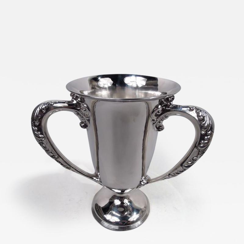 Antique American Edwardian Classical Sterling Silver Loving Cup Trophy