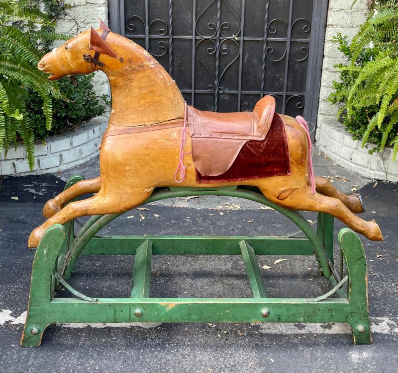 Antique American Folk Art Rocking Horse - Interior Design Statement