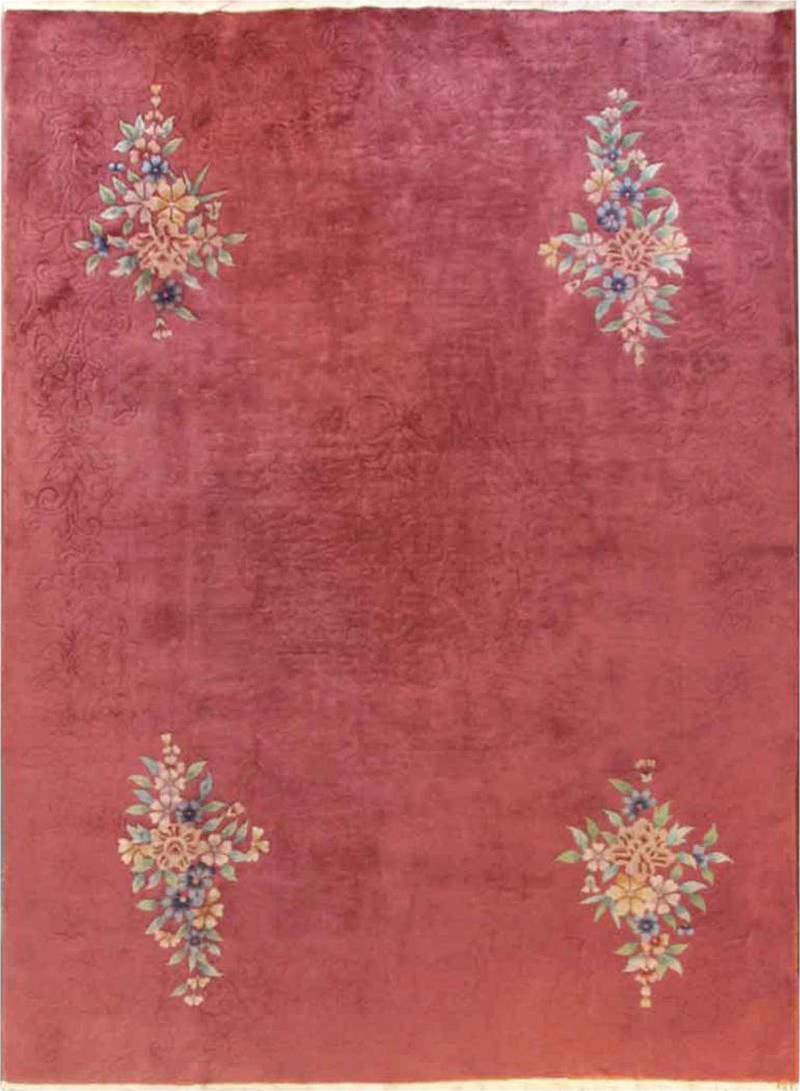 Antique Art Deco Chinese Carpet 88 x 118 