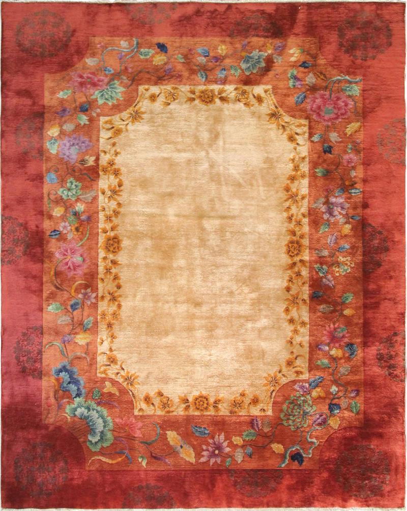 Antique Art Deco Chinese Carpet Unusual 810 x 116 