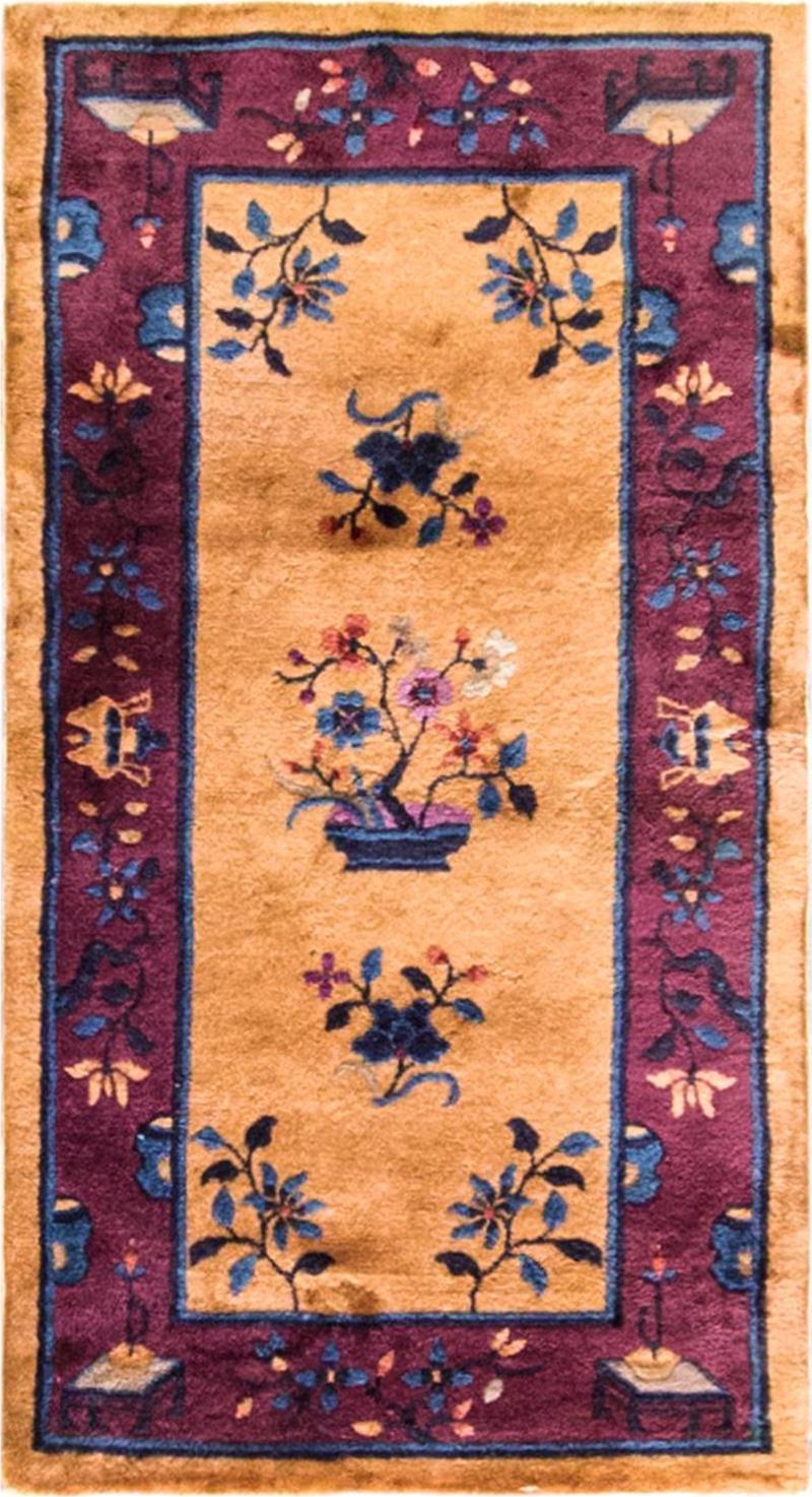 Antique Art Deco Chinese Oriental Rug Magnificent