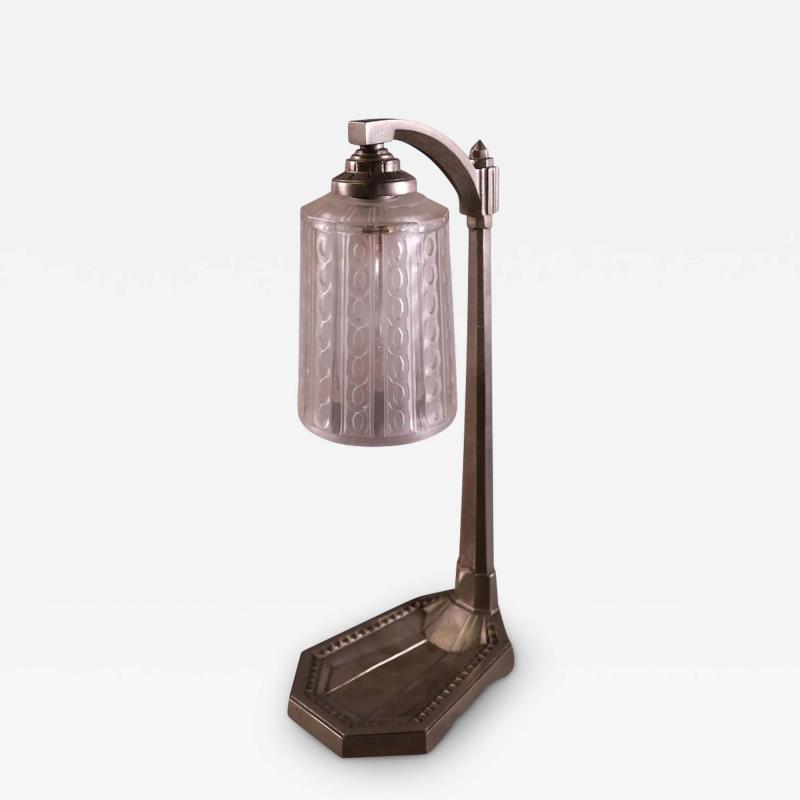 Antique Art Deco Glass Table Lamp