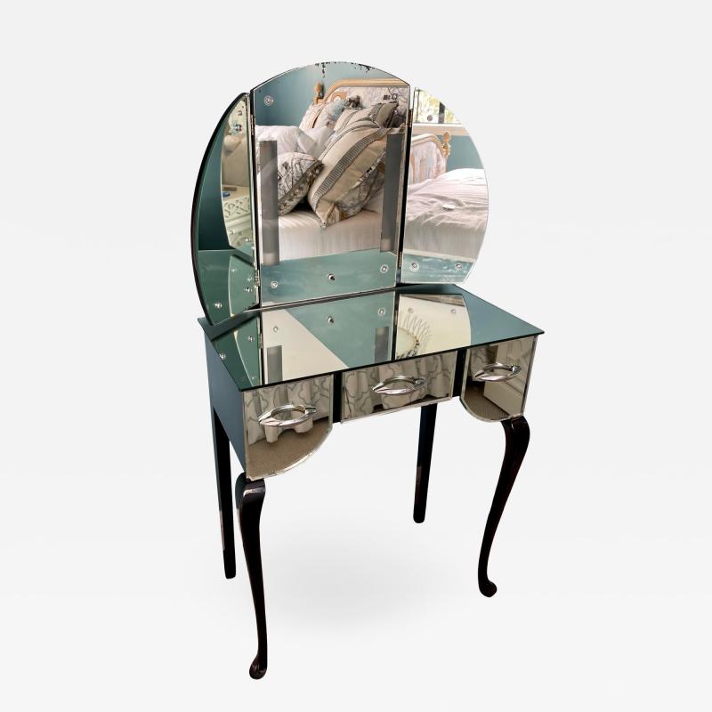 Antique Art Deco Mirrored Vanity Table