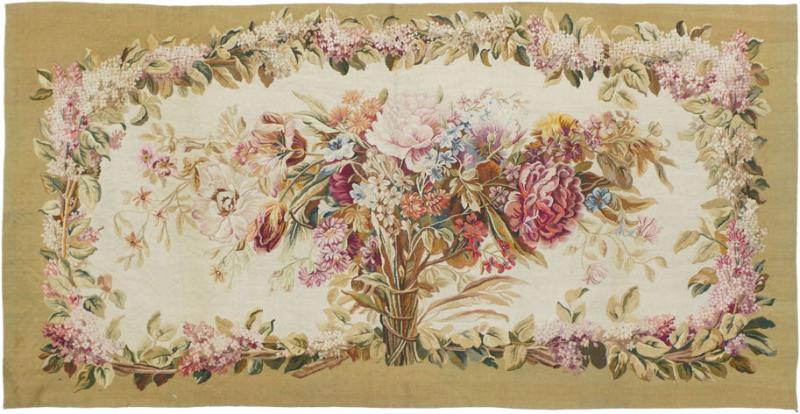 Antique Aubusson Beauvais Tapestry 2 2 x 4 6 