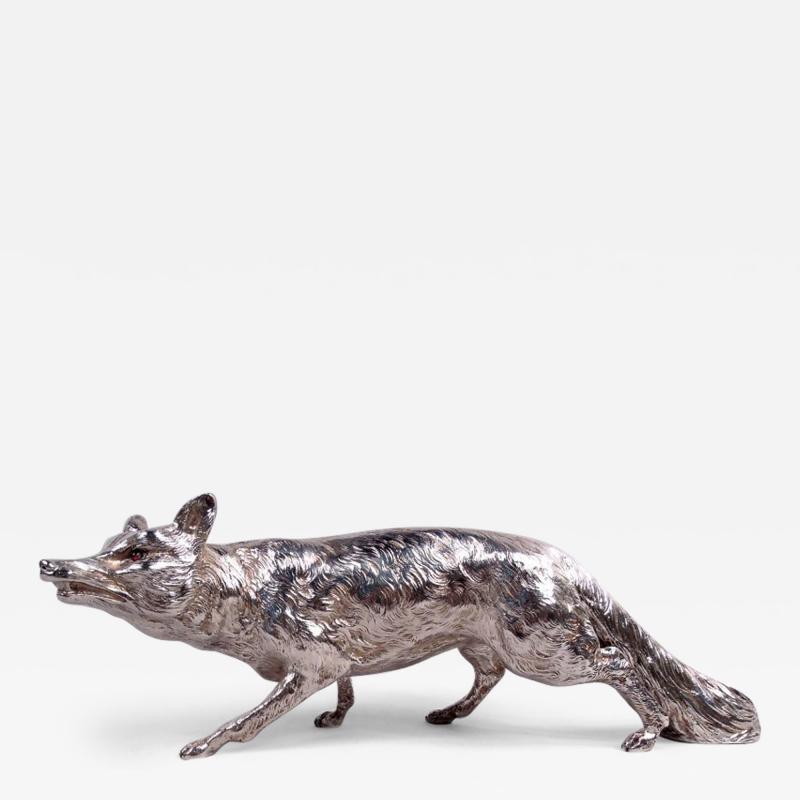 Antique Austrian Silver Figure of Stalking Fox