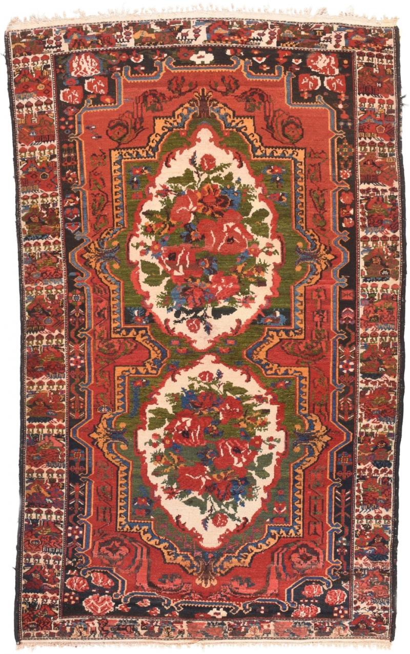 Antique Bakhtiari Rug 5 5 x 8 7 