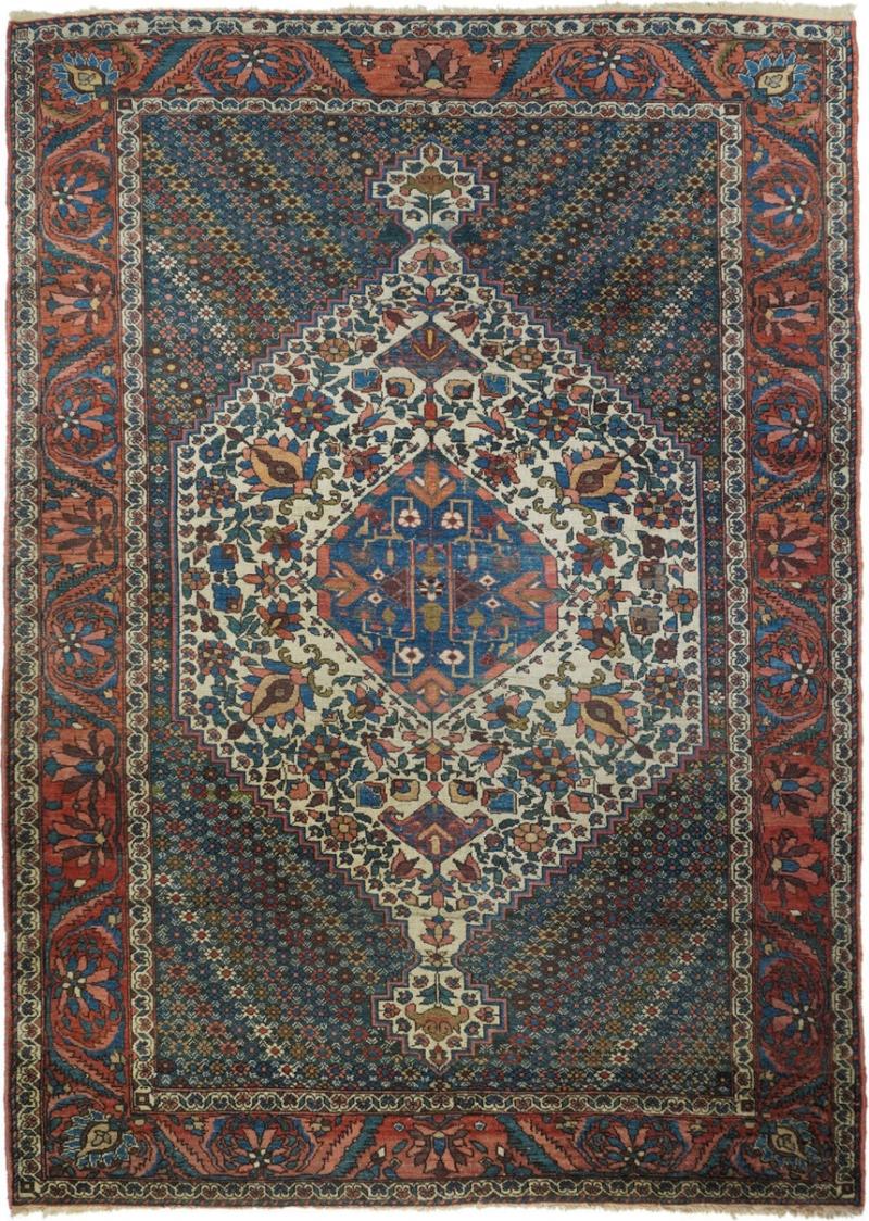 Antique Bakhtiari Rug 6 8 x 10 3 