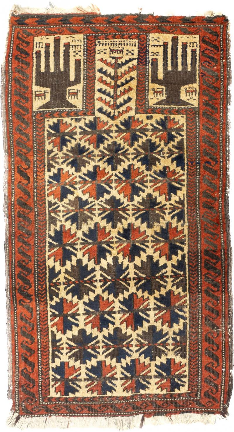 Antique Balouch Rug 2 3 x 2 11 