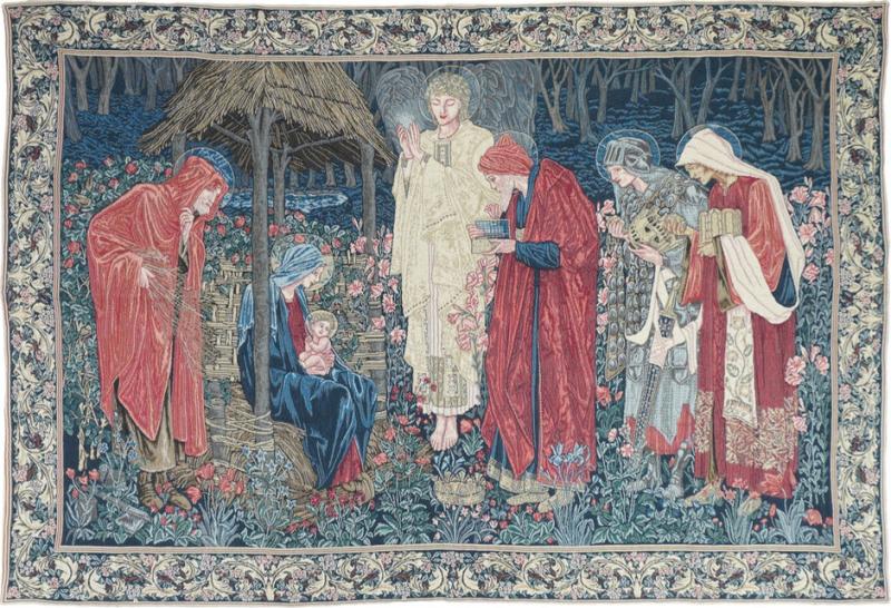 Antique Belgium Tapestry 4 6 x 6 7 