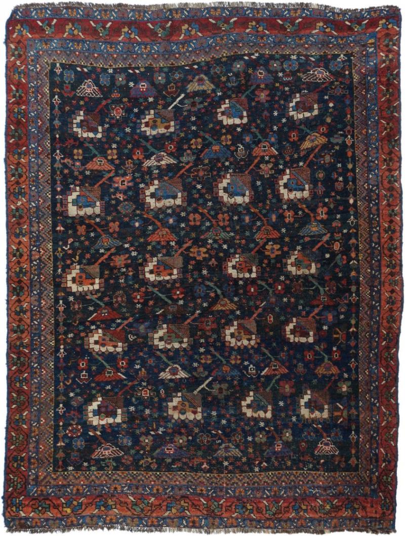 Antique Bidjar Rug 4 3 x 5 6 
