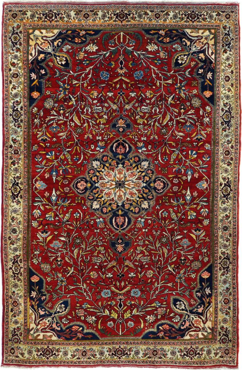Antique Bidjar Rug 4 9 x 7 2 