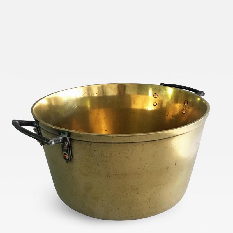 Antique Brass Pan with Iron Handles