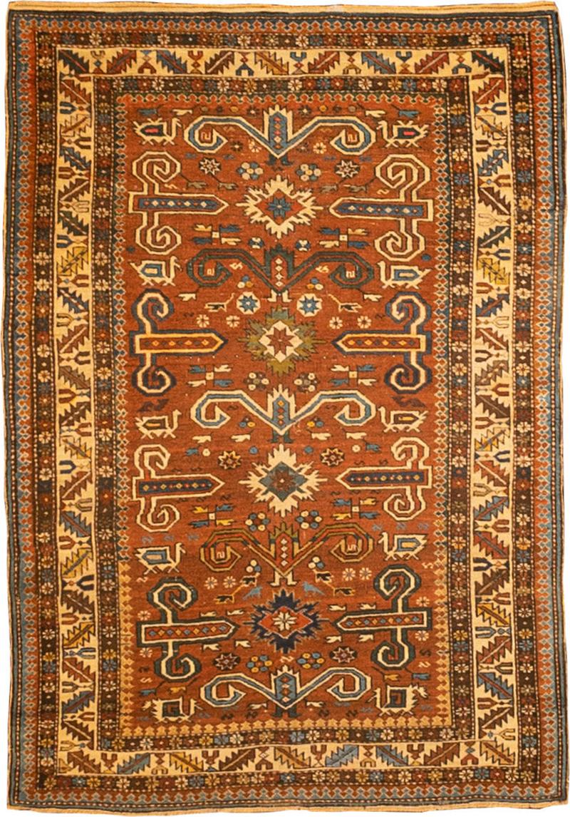 Antique Cacasian Perpedil Rug 34 x 49 