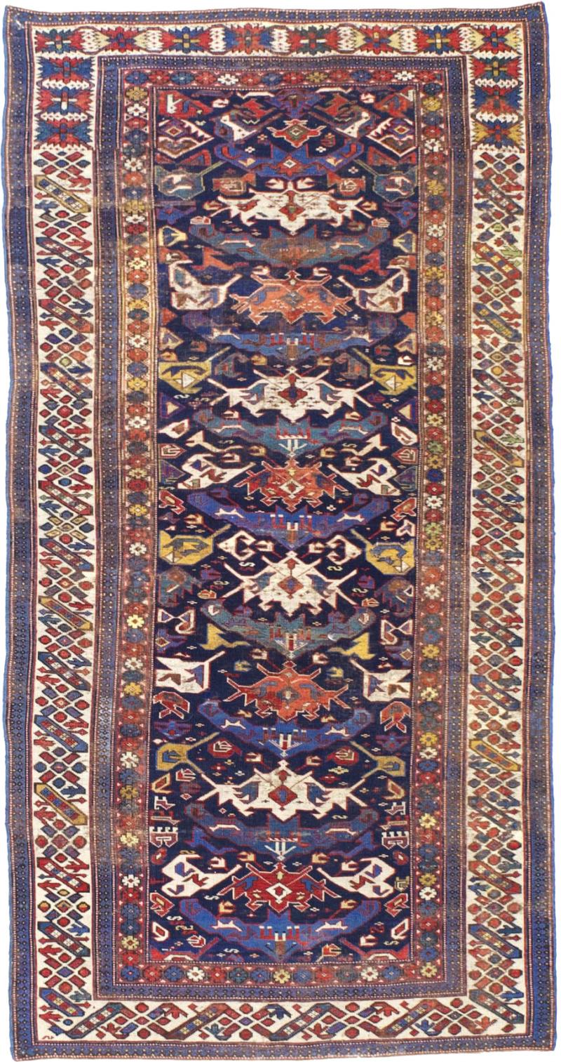 Antique Caucasian Bijov Rug 310 x 76 