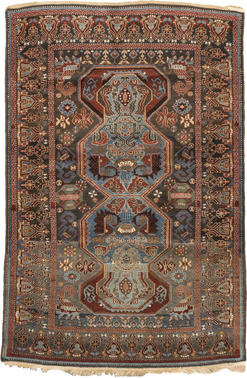 Antique Caucasian Karabaugh Rug 3 9 x 5 9 