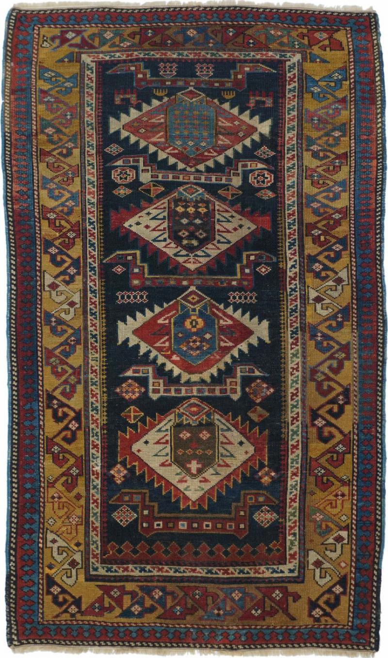 Antique Caucasian Karakashli Rug 2 9 x 5 0 