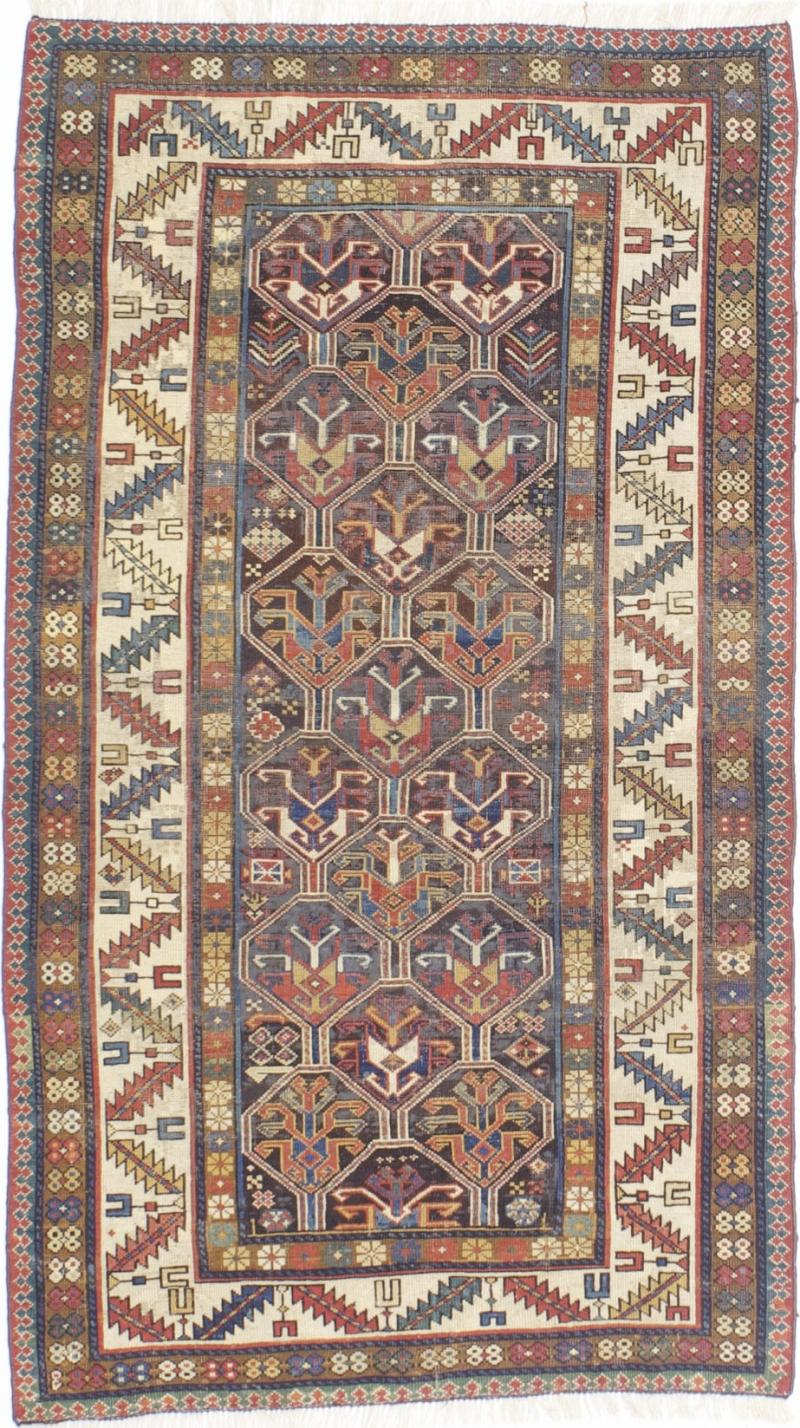 Antique Caucasian Kazak Rug 35 x 61 