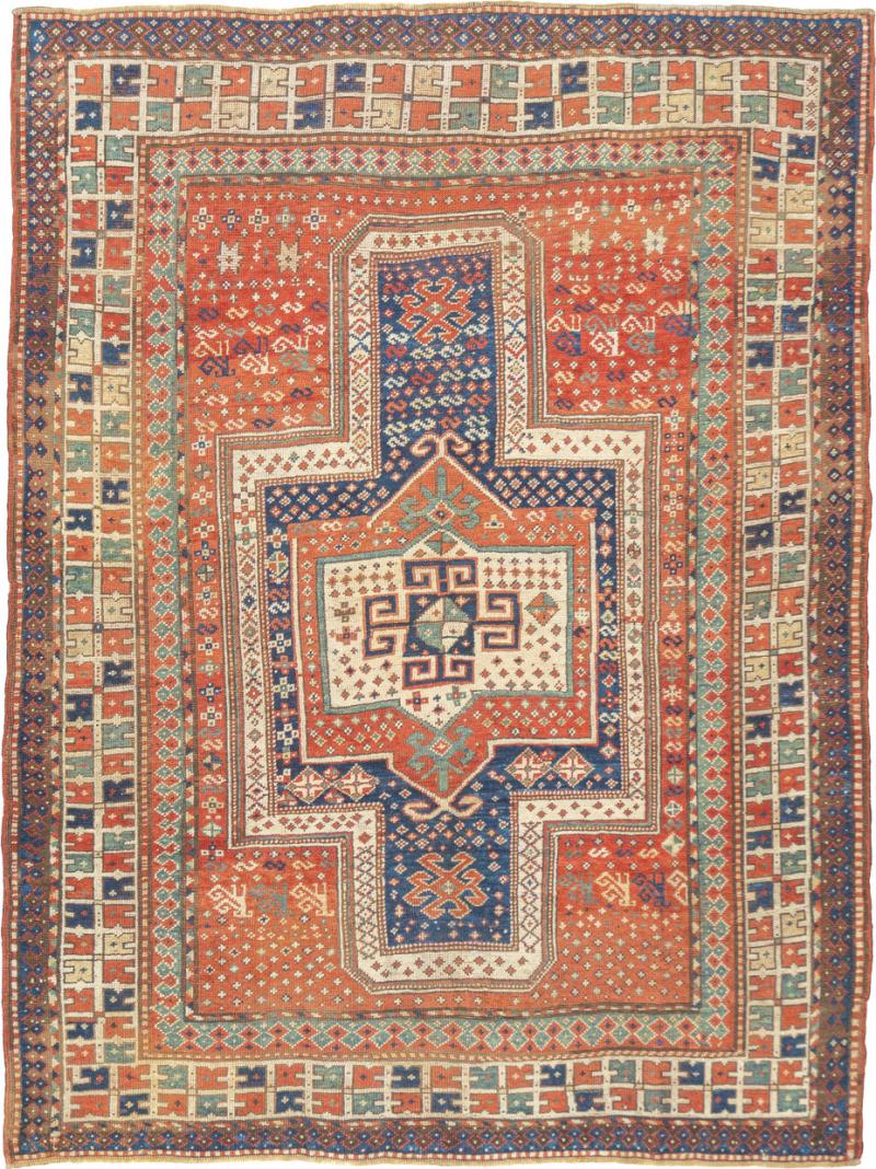 Antique Caucasian Kazak Rug 5 1 x 6 10 