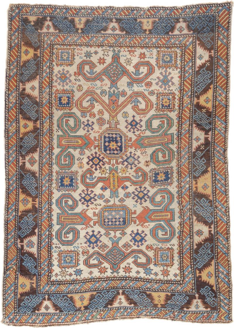 Antique Caucasian Perpedil Rug 310 x 53