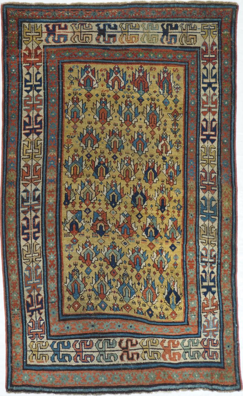 Antique Caucasian Rug 38 x 510