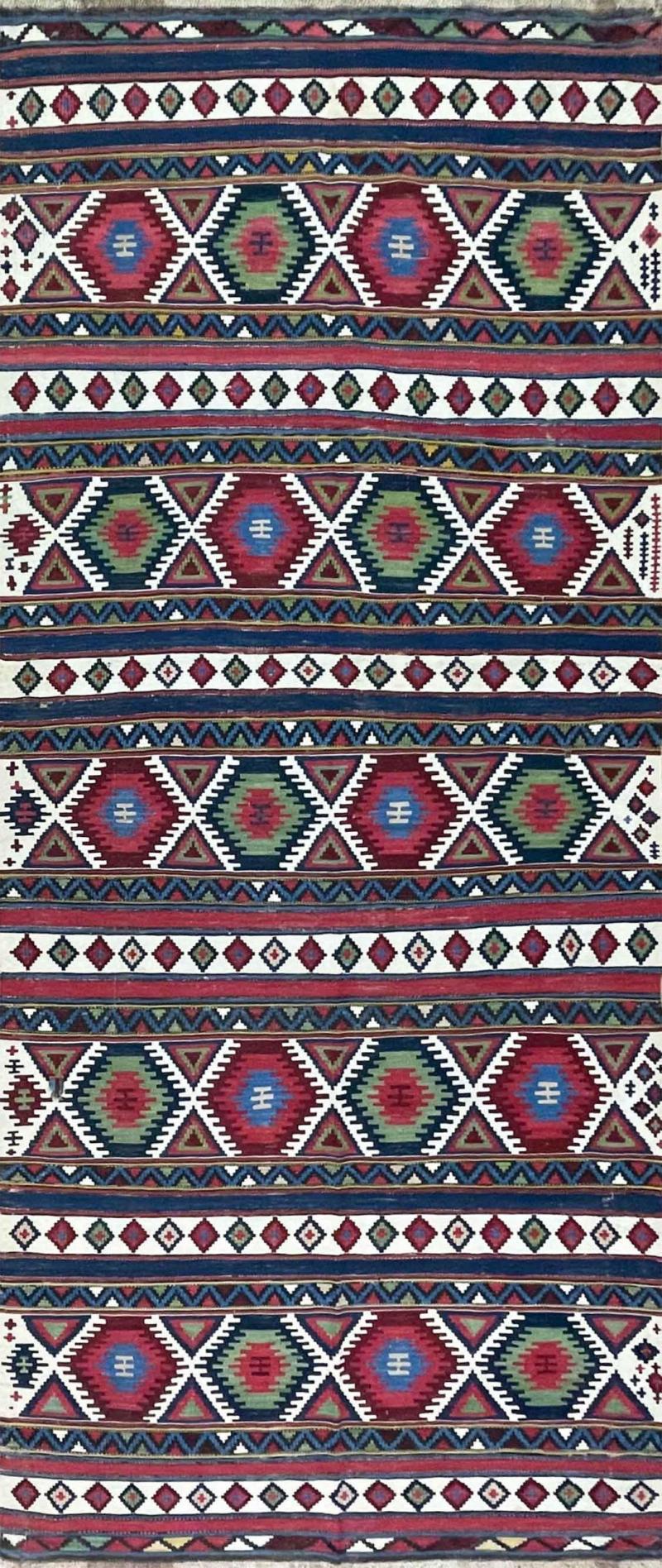 Antique Caucasian Shirvan Kilim
