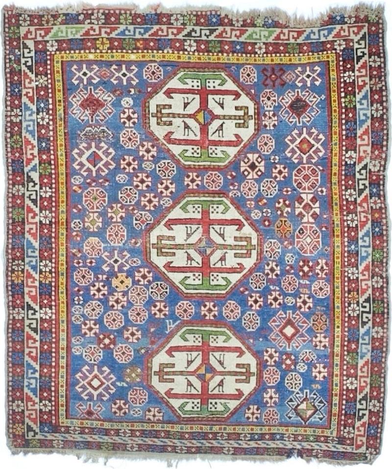 Antique Caucasian Shirvan Rug 3 9 x 4 3 