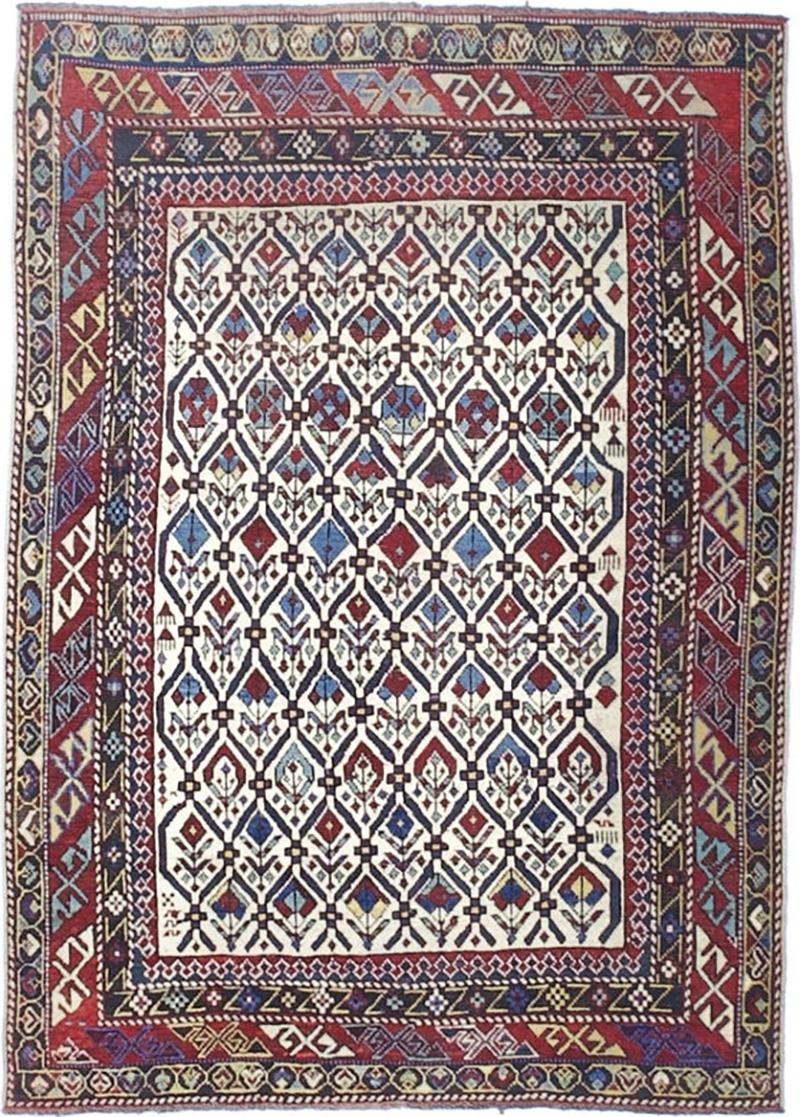 Antique Caucasian Shirvan Rug 3 9 x 5 2 