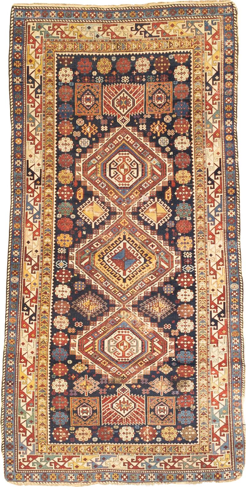 Antique Caucasian Shirvan Rug 4 x 7 11 