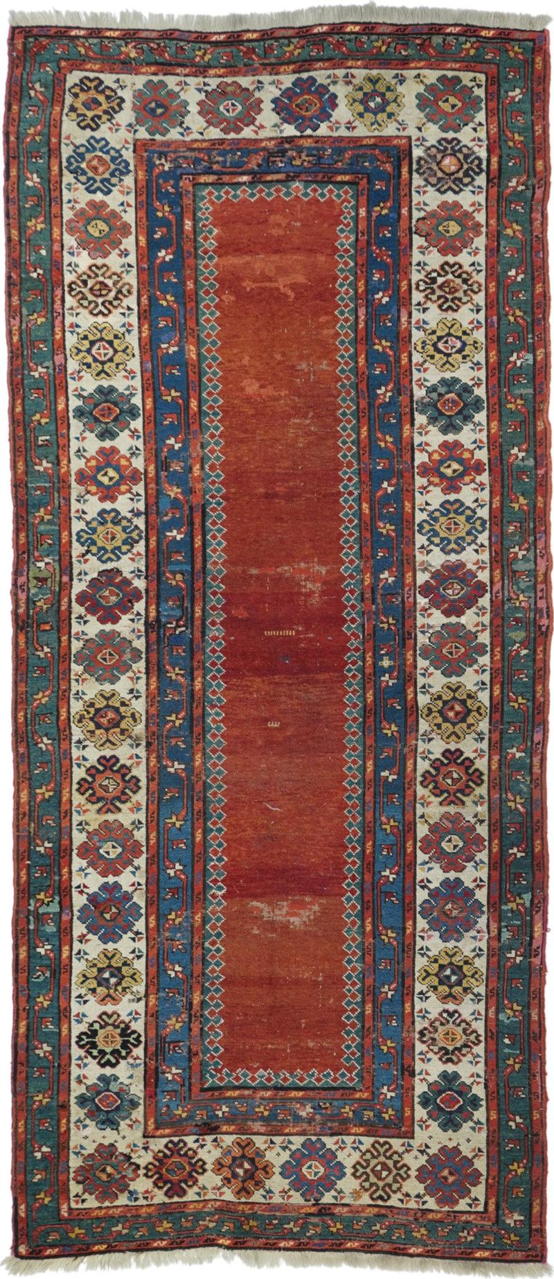 Antique Caucasian Talish Rug 3 7 x 8 5 
