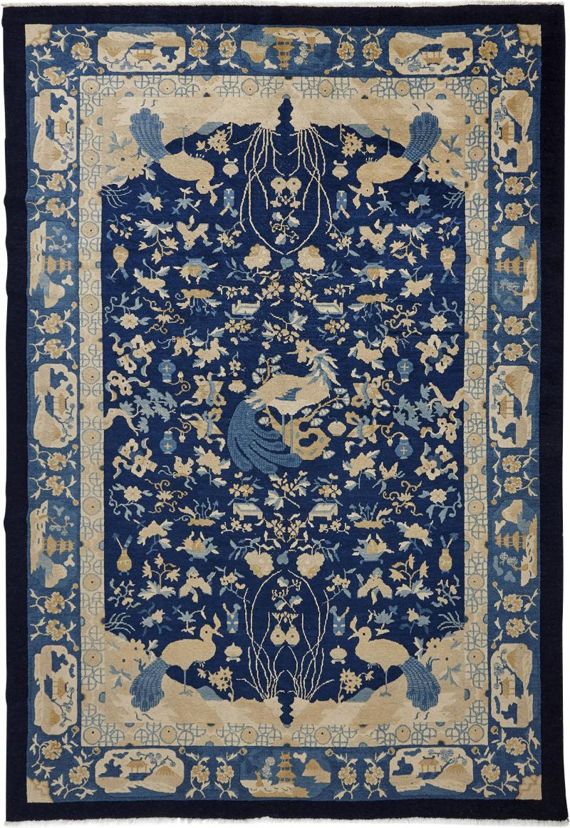 Antique Chinese Peking wool rug