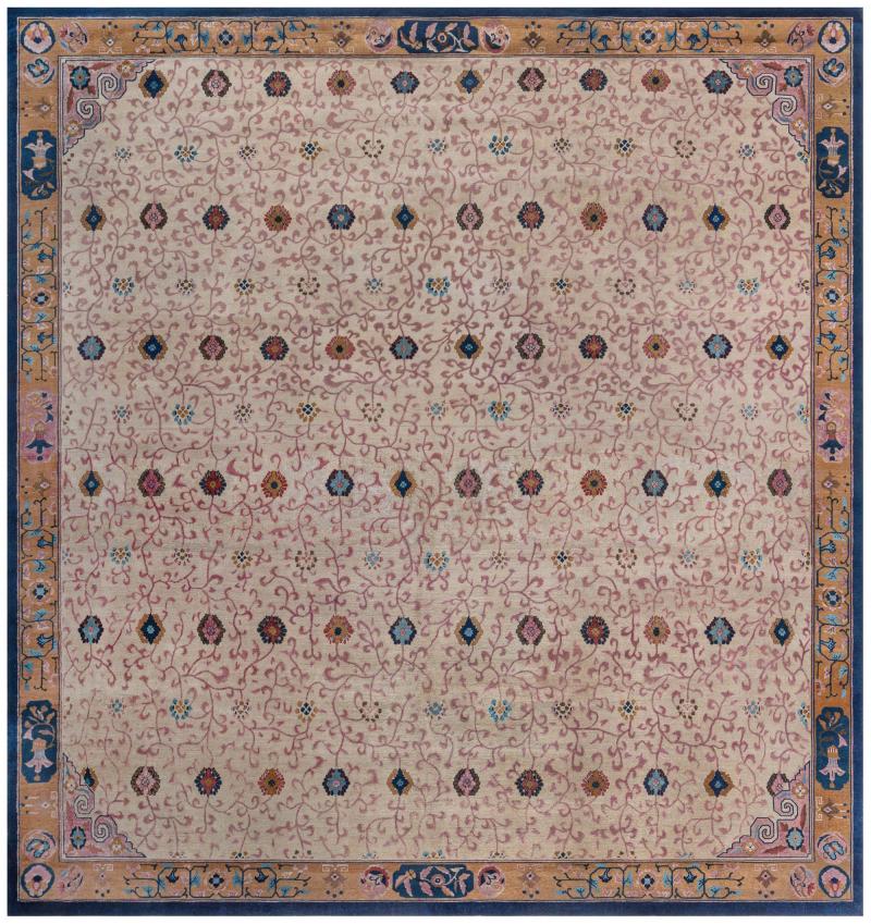 Antique Chinese Rug Size Adjusted 