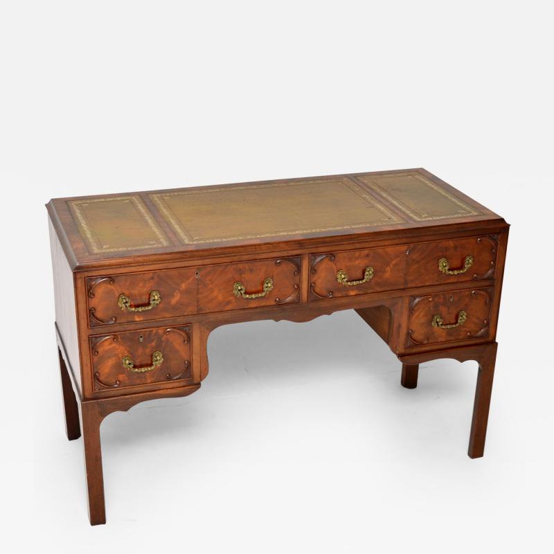 Antique Chippendale Style Leather Top Desk