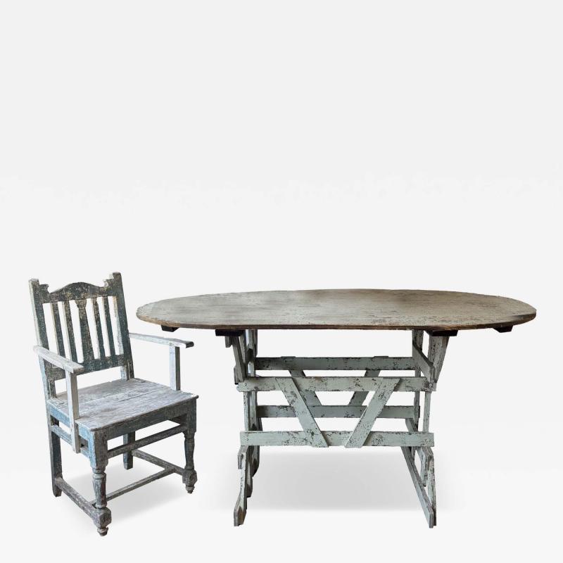 Antique Cottage Armchair and Table